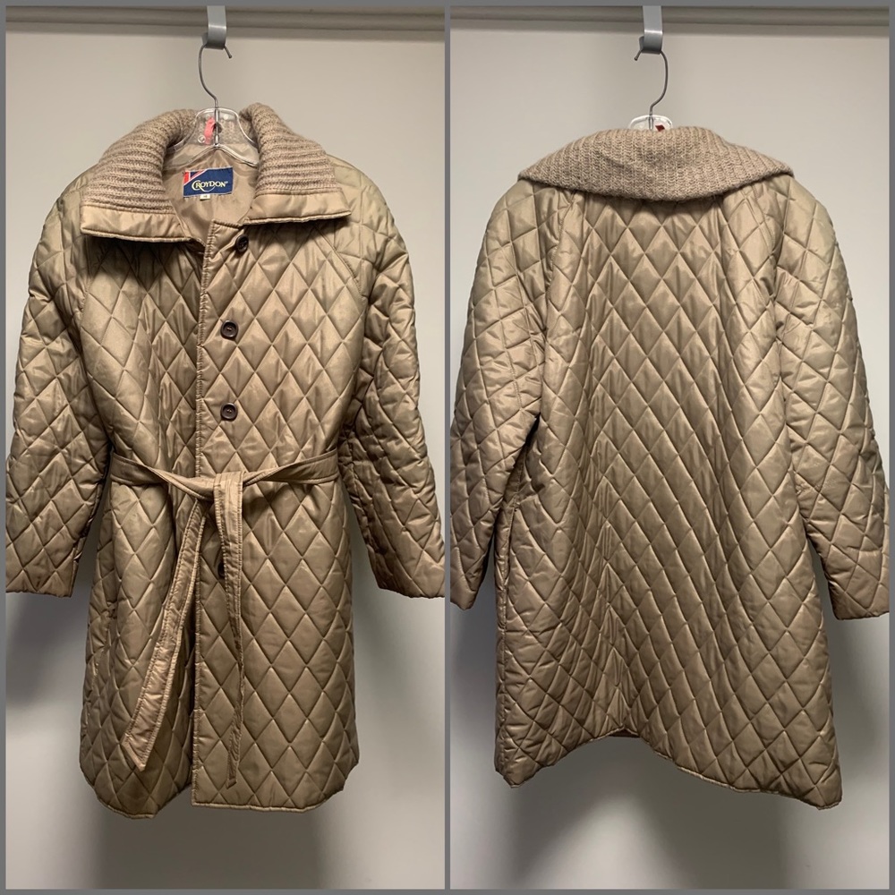 Vintage CROYDON belted, quilted jacket